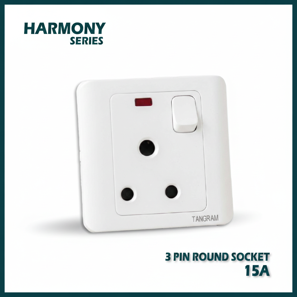 Tangram Best 15A Round 3 Pin Socket - Image 2